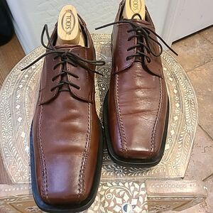 Kenneth Cole NY Mens 8 Fresh Air Silver Technology Square Toe Brown